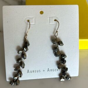 Banana Republic Elba Dangle smoky gray earrings